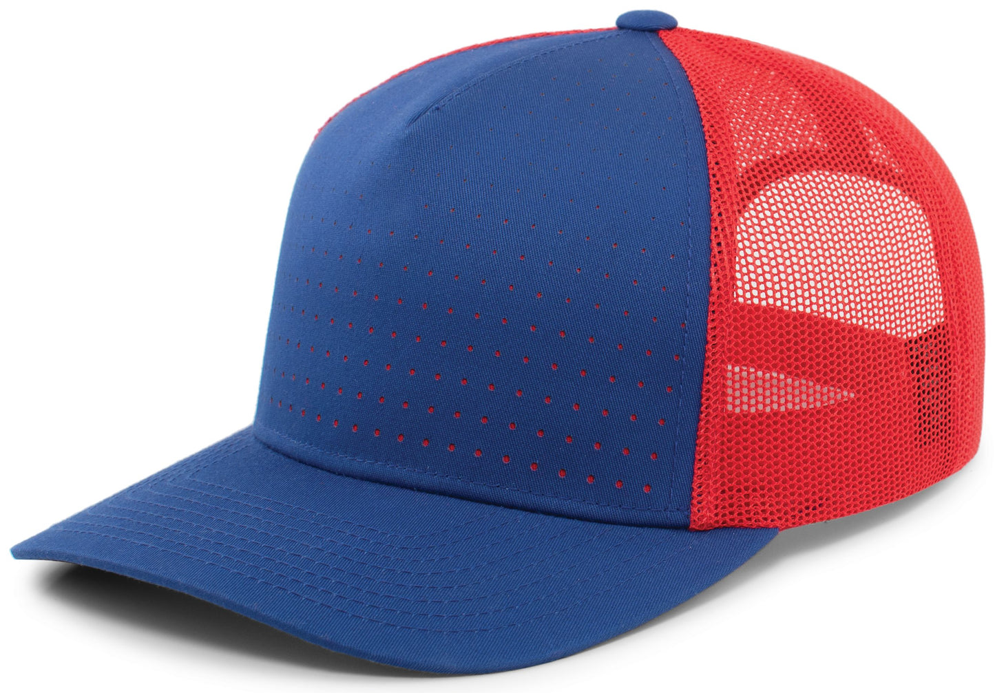 Perforated 5-Panel Trucker Snapback Cap 105P