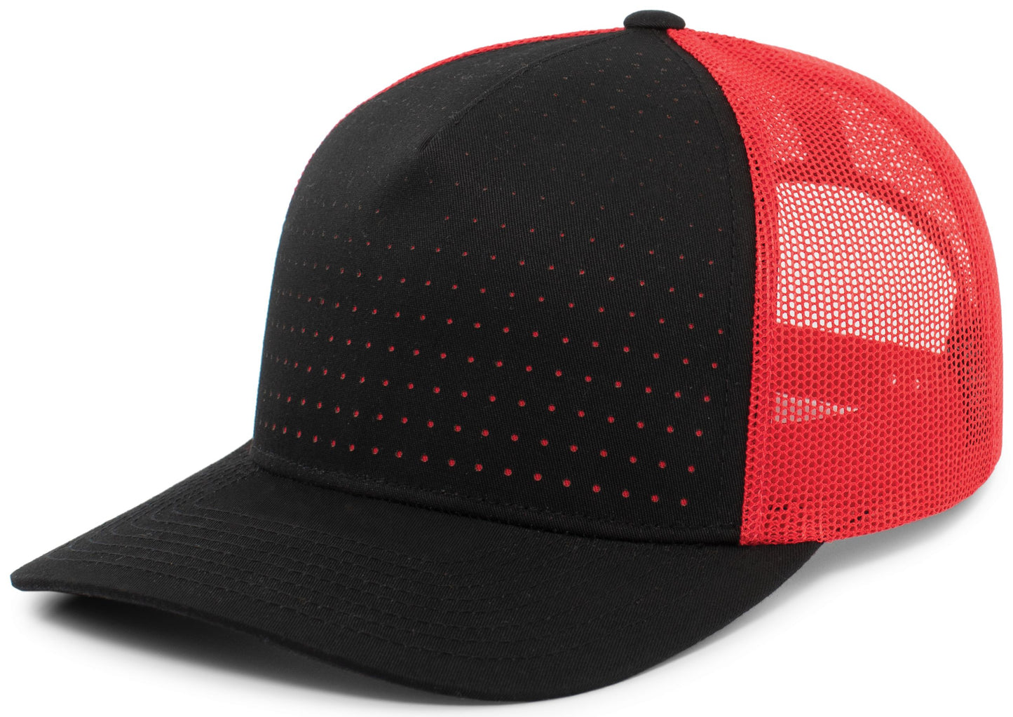 Perforated 5-Panel Trucker Snapback Cap 105P