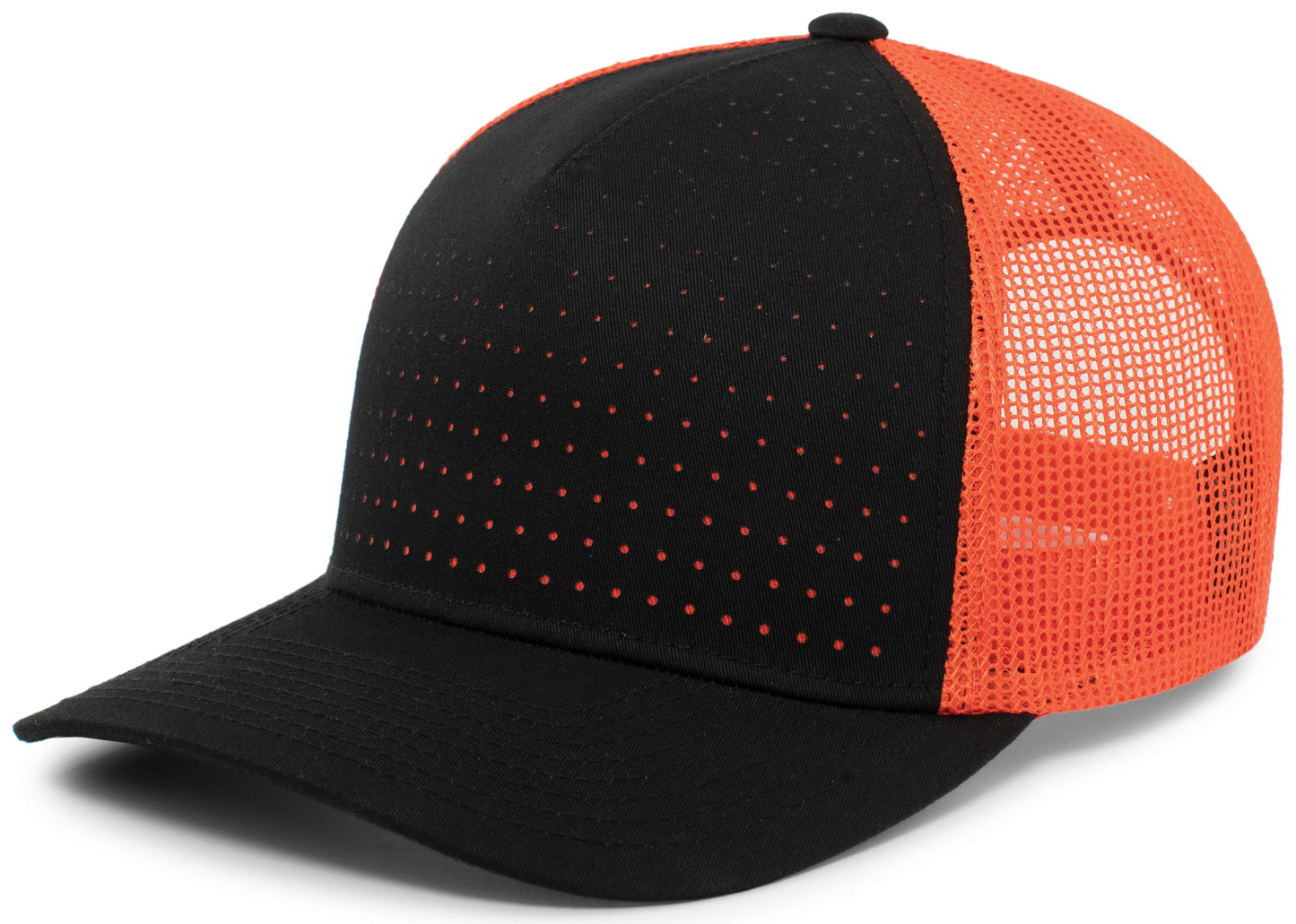 Perforated 5-Panel Trucker Snapback Cap 105P