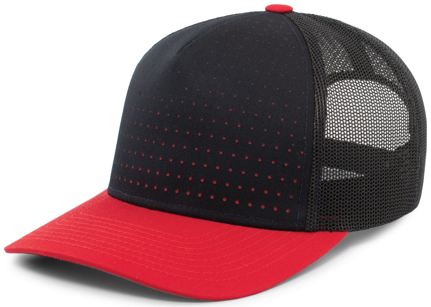 Perforated 5-Panel Trucker Snapback Cap 105P