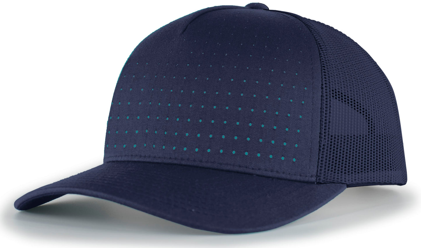 Perforated 5-Panel Trucker Snapback Cap 105P