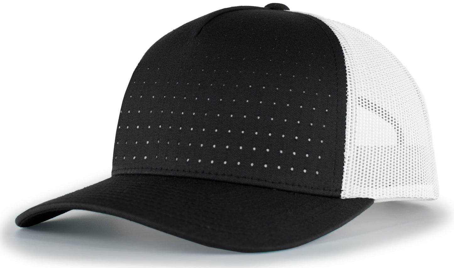 Perforated 5-Panel Trucker Snapback Cap 105P