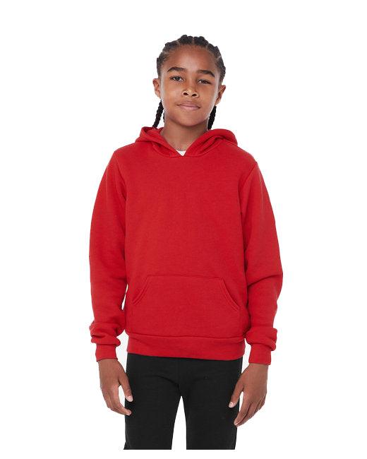 Bella + Canvas Youth Sponge Fleece Pullover Hooded Sweatshirt 3719Y - Dresses Max