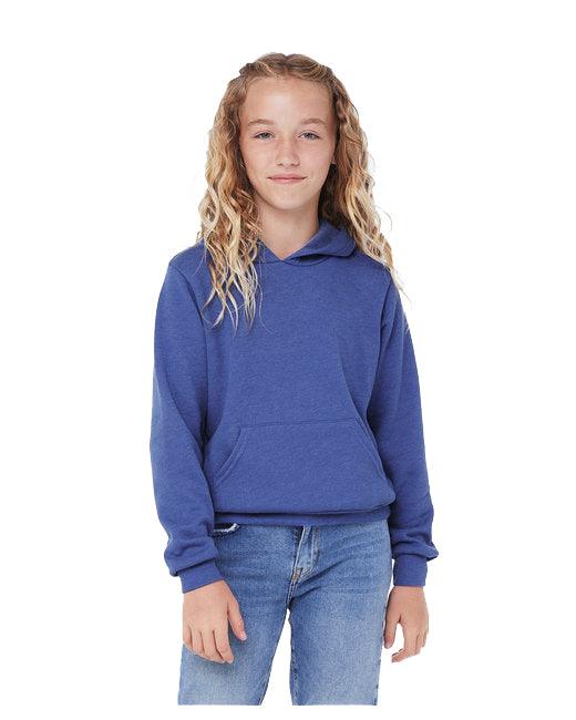 Bella + Canvas Youth Sponge Fleece Pullover Hooded Sweatshirt 3719Y - Dresses Max