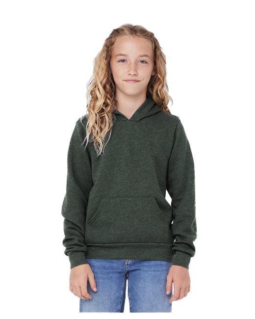 Bella + Canvas Youth Sponge Fleece Pullover Hooded Sweatshirt 3719Y - Dresses Max