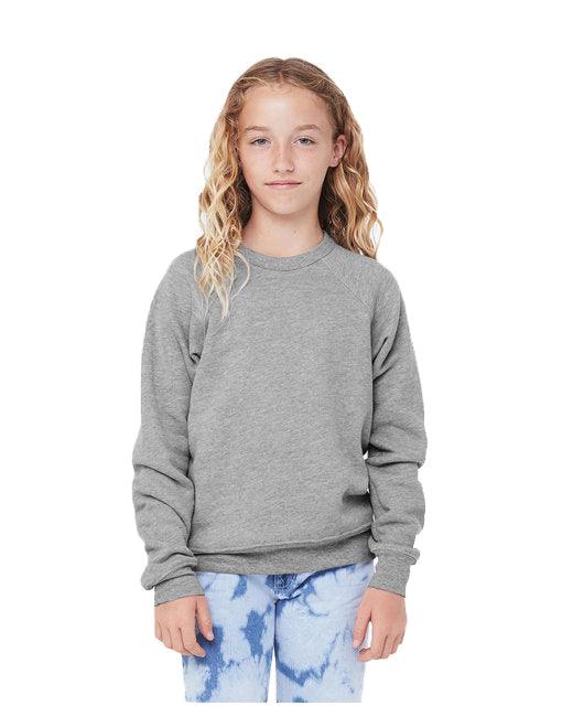 Bella + Canvas Youth Sponge Fleece Raglan Sweatshirt 3901Y - Dresses Max