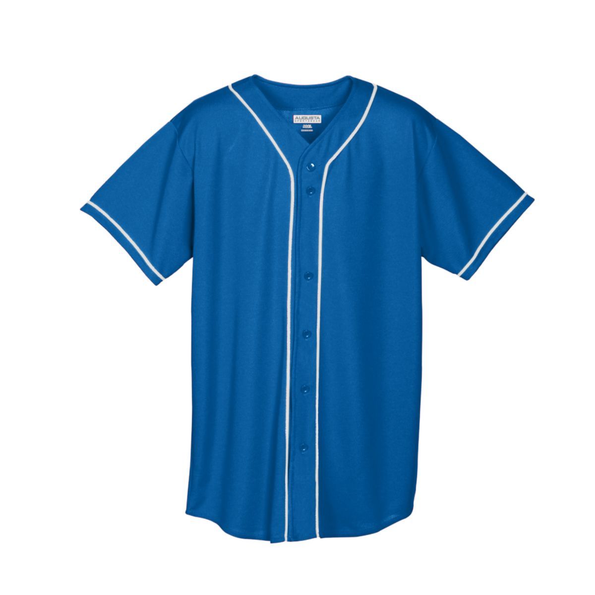 Wicking Mesh Button Front Jersey With Braid Trim 593