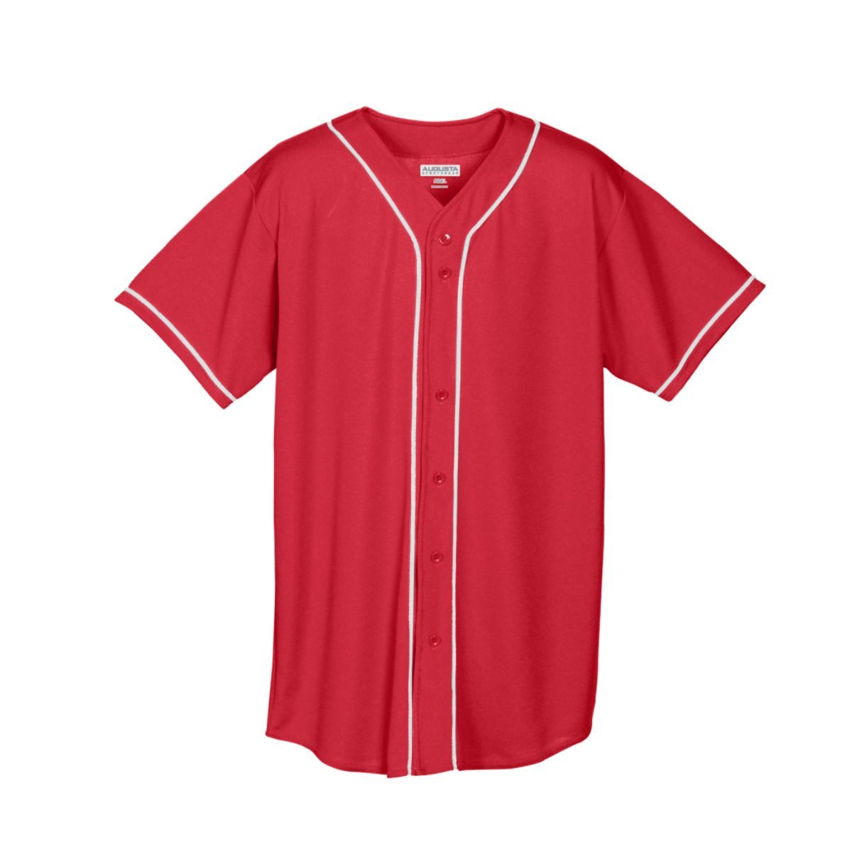 Wicking Mesh Button Front Jersey With Braid Trim 593