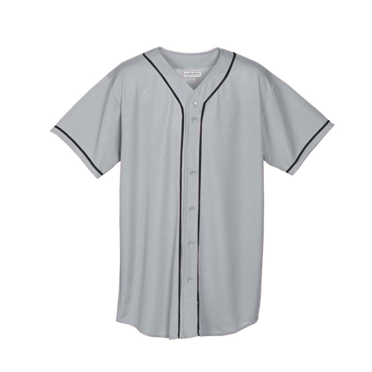 Wicking Mesh Button Front Jersey With Braid Trim 593