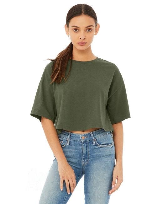 Bella + Canvas FWD Fashion Ladies' Jersey Cropped T-Shirt 6482 - Dresses Max