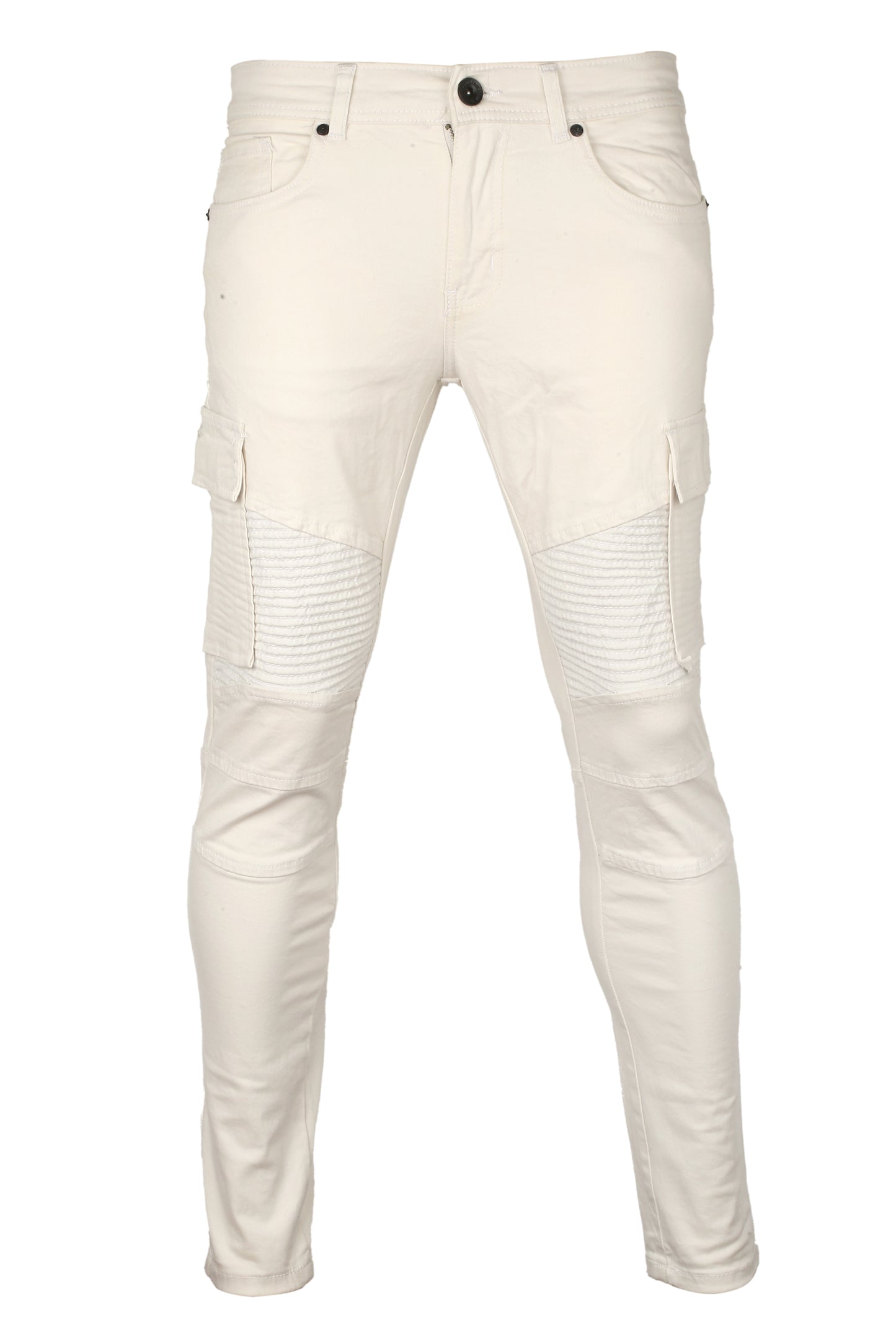 DressesMax White Biker's Jeans