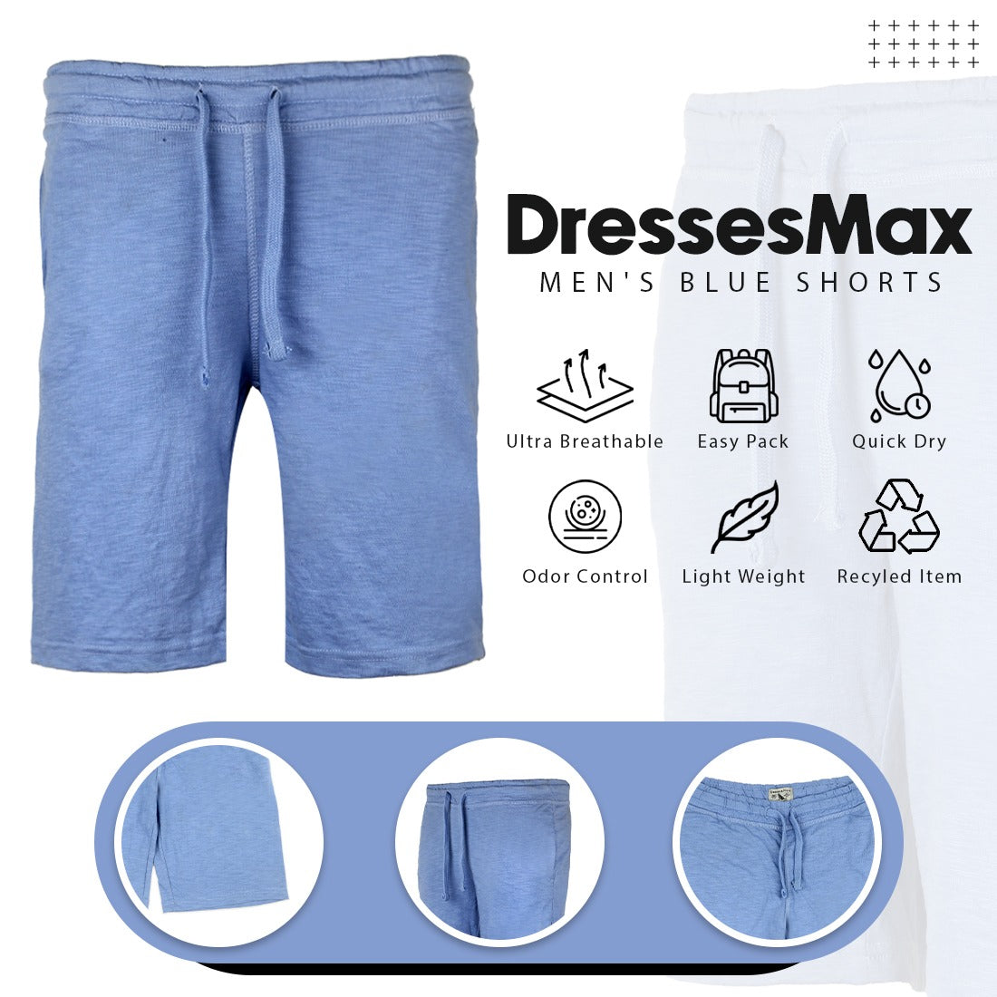 DressesMax Men's Blue Shorts