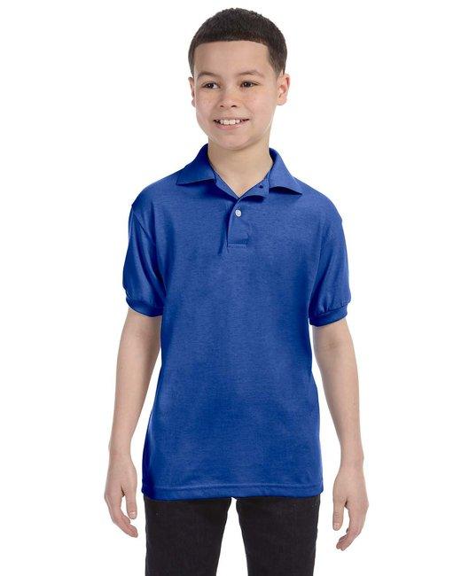 Hanes Youth 50/50 EcoSmart® Jersey Knit Polo 054Y - Dresses Max