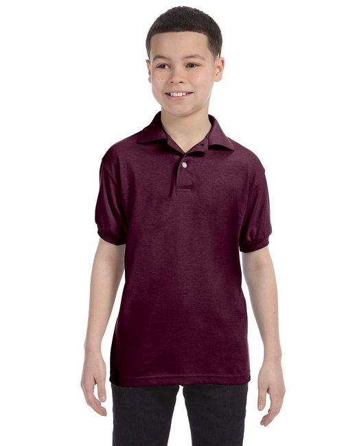 Hanes Youth 50/50 EcoSmart® Jersey Knit Polo 054Y - Dresses Max