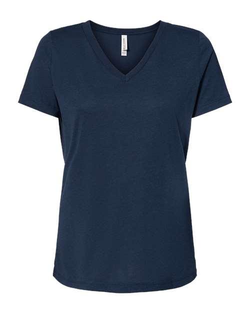 BELLA + CANVAS Women's Relaxed Triblend Short Sleeve V-Neck Tee 6415 - Dresses Max