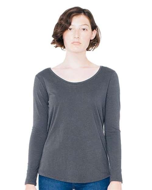 American Apparel Women's Ultra Wash Long Sleeve Tee RSA6304 - Dresses Max