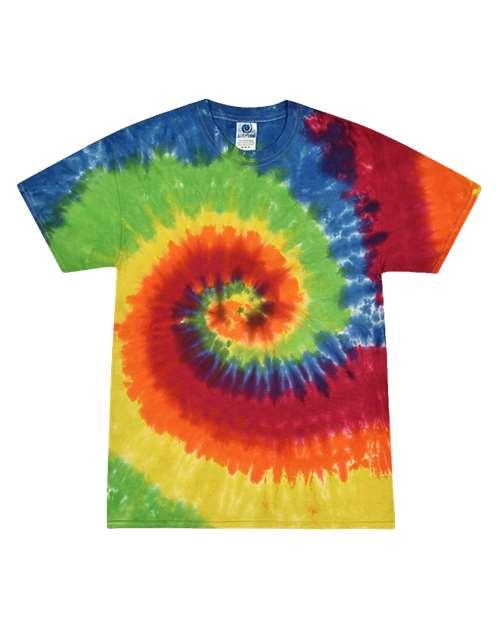 Colortone Multi-Color Tie-Dyed T-Shirt 1000 - Dresses Max