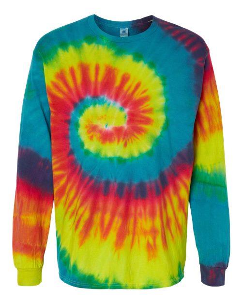 Colortone Tie-Dyed Long Sleeve T-Shirt 2000 - Dresses Max