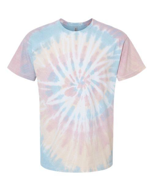 Dyenomite Multi-Color Spiral Tie-Dyed T-Shirt 200MS - Dresses Max