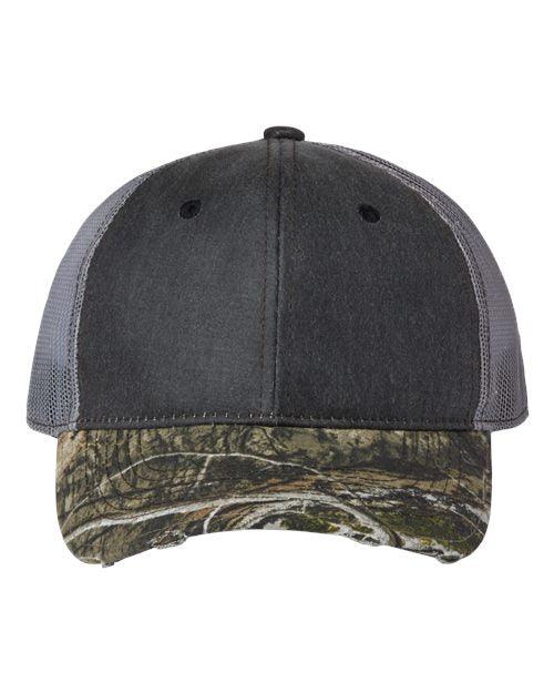 Outdoor Cap Distressed Camo Mesh-Back Cap HPC500M - Dresses Max