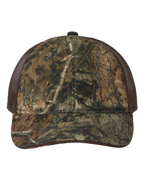 Outdoor Cap Washed Brushed Mesh-Back Camo Cap CGWM301 - Dresses Max