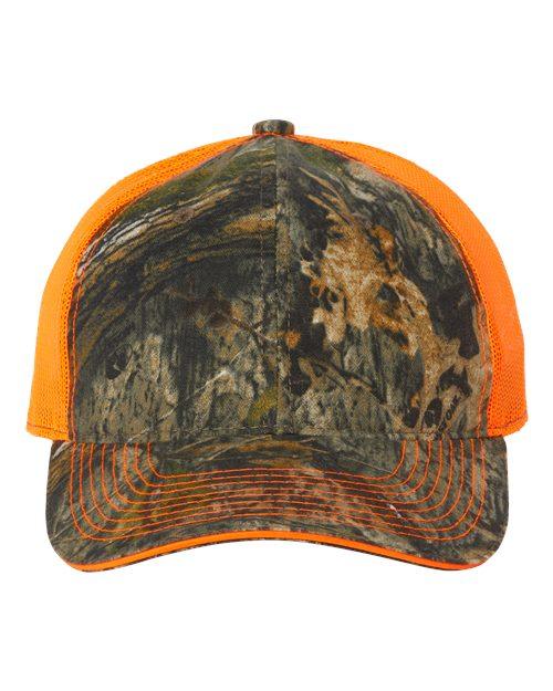 Outdoor Cap Washed Brushed Mesh-Back Camo Cap CGWM301 - Dresses Max