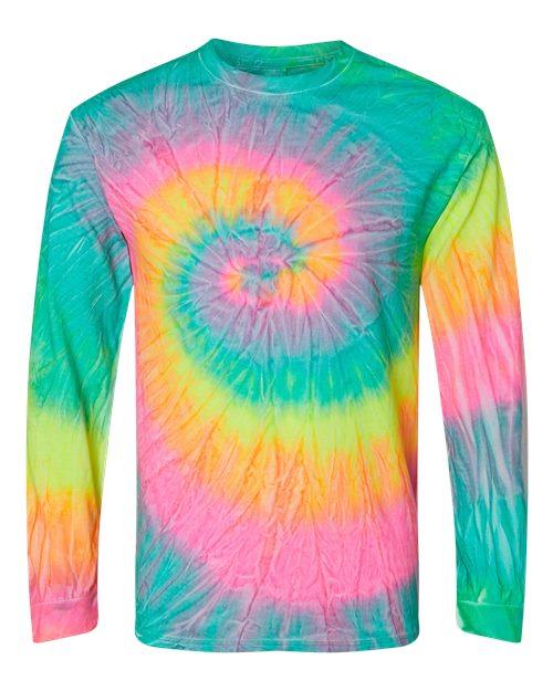 Colortone Tie-Dyed Long Sleeve T-Shirt 2000 - Dresses Max