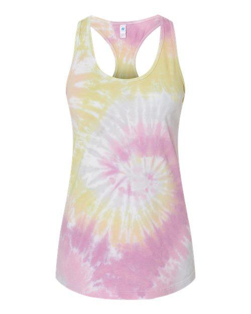 Colortone Tie-Dyed Racerback Tank Top 3400 - Dresses Max