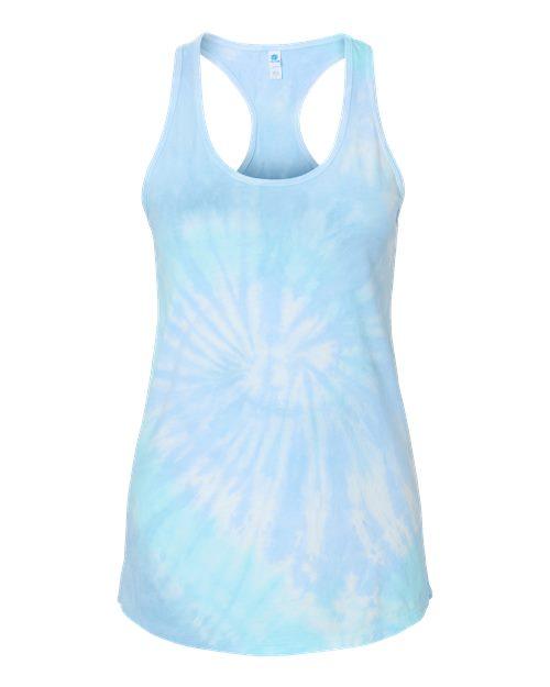 Colortone Tie-Dyed Racerback Tank Top 3400 - Dresses Max