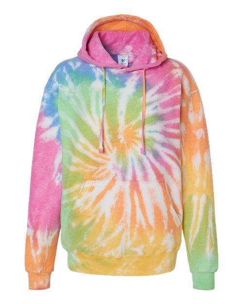 Colortone Tie-Dyed Cloud Fleece Hooded Sweatshirt 8600 - Dresses Max