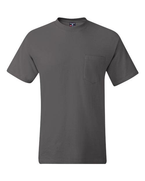 Hanes Beefy-T® Pocket T-Shirt 5190 - Dresses Max