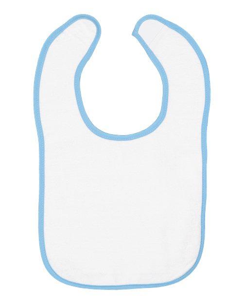 Rabbit Skins Infant Contrast Trim Terry Bib 1003 - Dresses Max