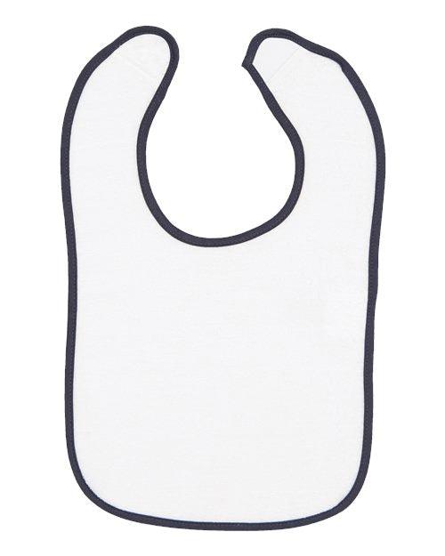 Rabbit Skins Infant Contrast Trim Terry Bib 1003 - Dresses Max