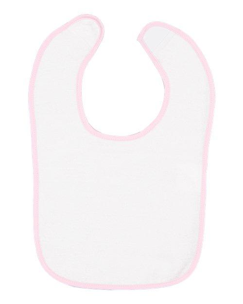 Rabbit Skins Infant Contrast Trim Terry Bib 1003 - Dresses Max