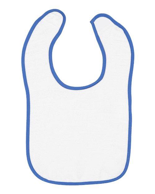 Rabbit Skins Infant Contrast Trim Terry Bib 1003 - Dresses Max