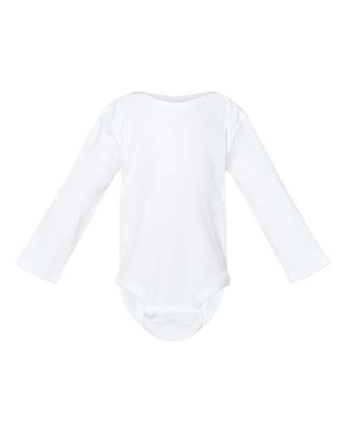 Rabbit Skins Infant Long Sleeve Baby Rib Bodysuit 4411 - Dresses Max