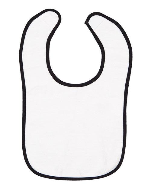 Rabbit Skins Infant Contrast Trim Terry Bib 1003 - Dresses Max