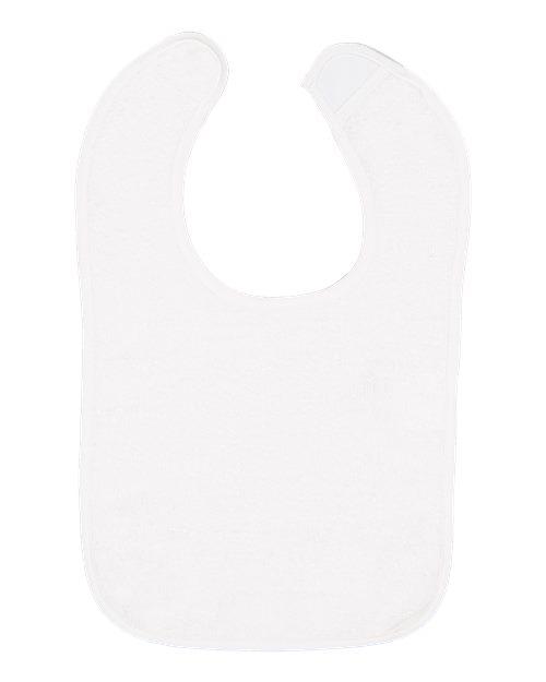 Rabbit Skins Infant Contrast Trim Terry Bib 1003 - Dresses Max