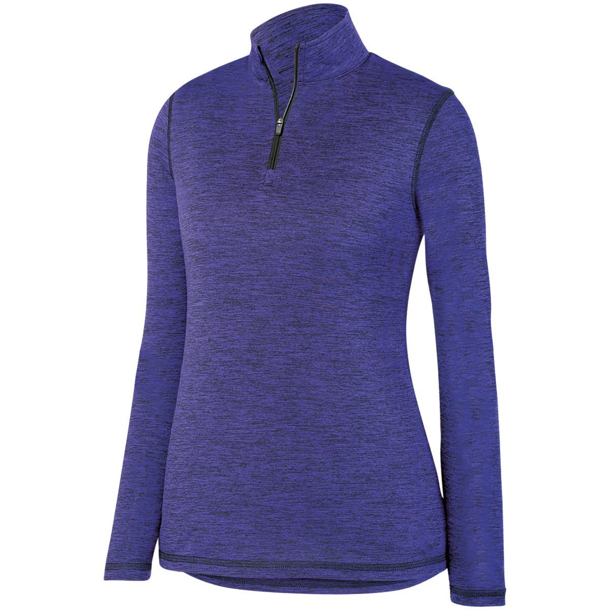 Ladies Intensify Black Heather 1/4 Zip Pullover 2957