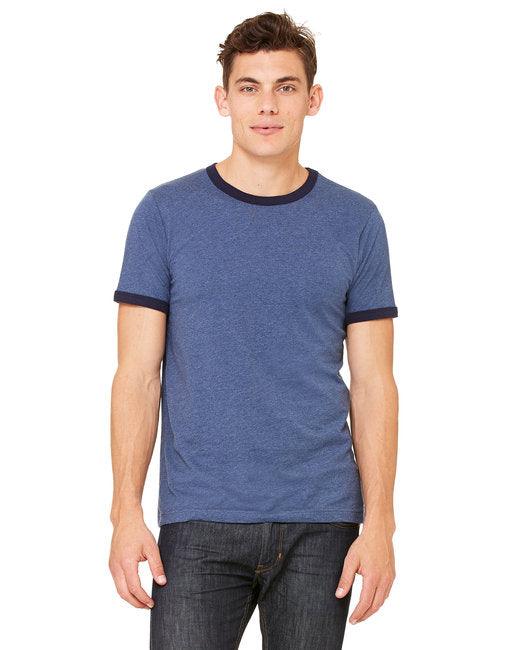 Bella + Canvas Men's Jersey Short-Sleeve Ringer T-Shirt 3055C - Dresses Max