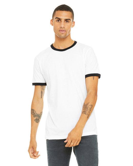 Bella + Canvas Men's Jersey Short-Sleeve Ringer T-Shirt 3055C - Dresses Max