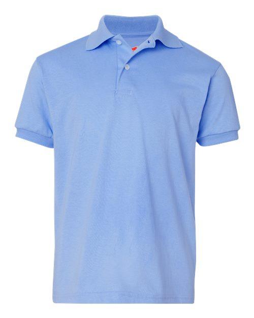 Hanes Youth Ecosmart® Jersey Polo 054Y - Dresses Max