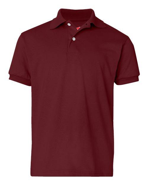 Hanes Youth Ecosmart® Jersey Polo 054Y - Dresses Max