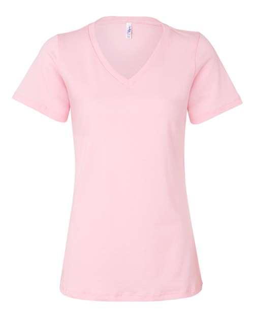 BELLA + CANVAS Women’s Relaxed Jersey V-Neck Tee 6405 - Dresses Max