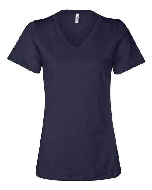 BELLA + CANVAS Women’s Relaxed Jersey V-Neck Tee 6405 - Dresses Max