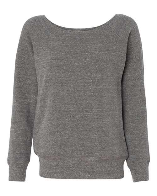 BELLA + CANVAS Women’s Sponge Fleece Wide Neck Sweatshirt 7501 - Dresses Max