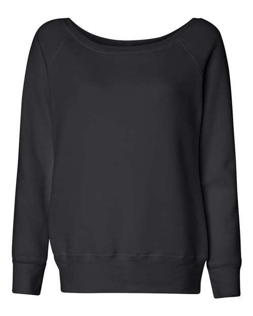 BELLA + CANVAS Women’s Sponge Fleece Wide Neck Sweatshirt 7501 - Dresses Max