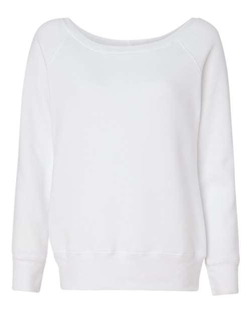 BELLA + CANVAS Women’s Sponge Fleece Wide Neck Sweatshirt 7501 - Dresses Max