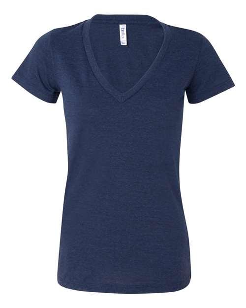 BELLA + CANVAS Women’s Triblend Deep V-Neck Tee 8435 - Dresses Max