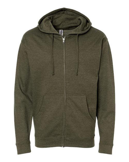 Independent Trading Co. Midweight Full-Zip Hooded Sweatshirt SS4500Z - Dresses Max